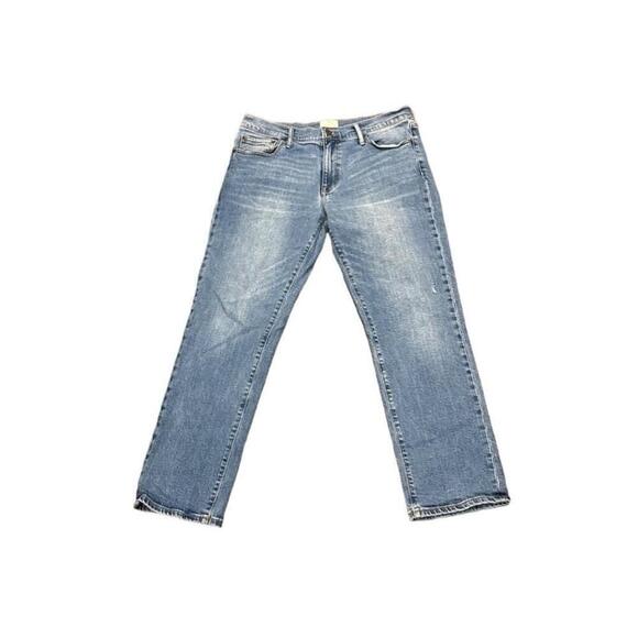 Mutual Weave Men’s The Straight Clean Mid Wash Jeans 34x30 - Picture 2 of 8